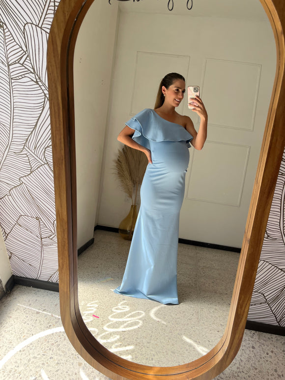 Vestido de maternidad, Astrid azul cielo