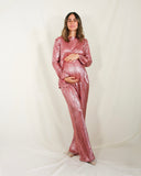 Conjunto de maternidad Mayte, rosa corrugado CH a G
