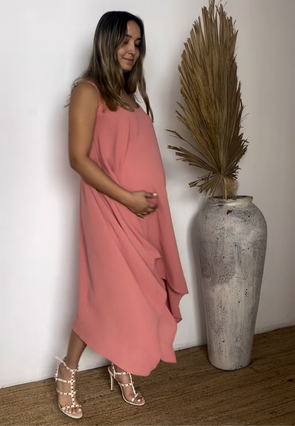 Vestido de maternidad Odethe rosa CH