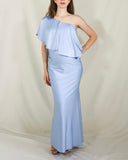 Vestido de maternidad, martina azul brilloso
