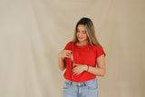 Blusa de lactancia Diana Roja