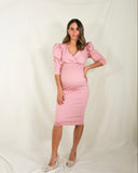 Vestido maternidad Yuridia rosa fuerte