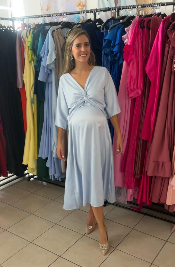 Vestido de maternidad Alicia azul