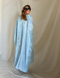Vestido de maternidad, azul cielo satinado CH (pieza única)