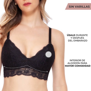 Brassier lactancia negro encaje