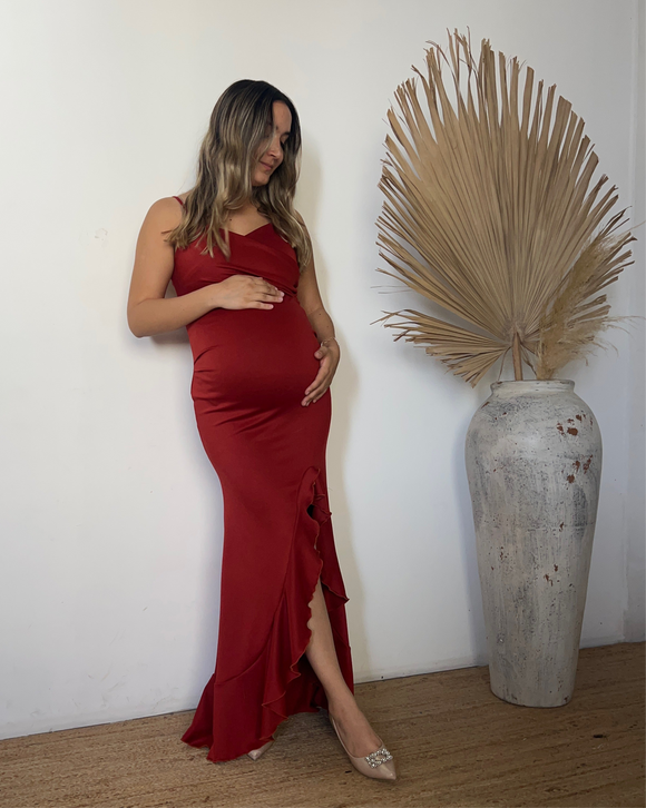 Vestido de maternidad Ines, óxido