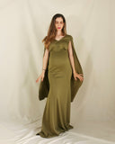 Vestido de maternidad Eliana, verde olivo neopreno