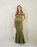 Vestido de maternidad Renata, verde olivo