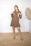 Vestido maternidad y lactancia, Lourdes leopardo caliente
