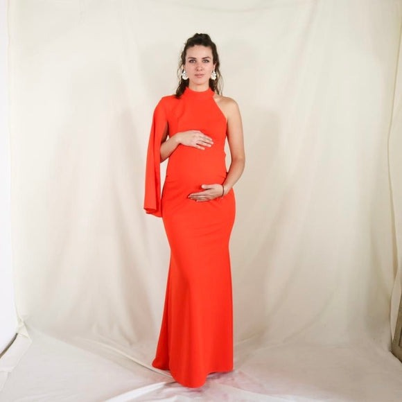 Vestido de maternidad Carola, naranja vértigo M