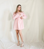 Vestido de lactancia y maternidad, Hanna rosa textura CH