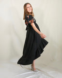 Vestido maternidad, Love/Carlota pajaritos negro