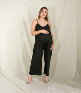 Jumpsuit de maternidad, algodón negro CH