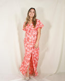 Vestido Love naranja flores