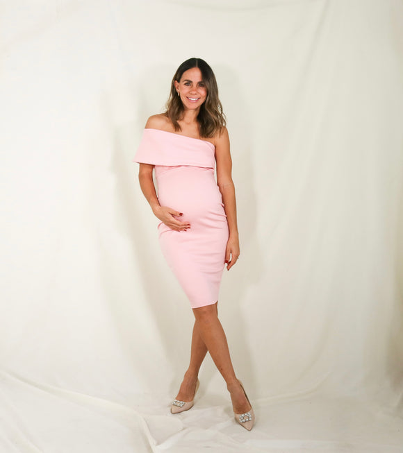 Vestido de maternidad María José rosa neopreno