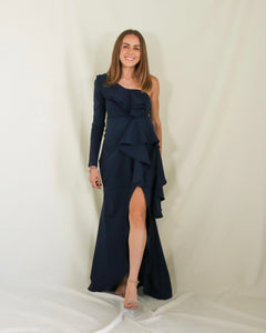 Vestido de maternidad, Britany azul marino con manga