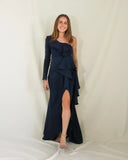 Vestido de maternidad, Britany azul marino con manga
