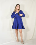 Vestido de lactancia y maternidad, Zara azul imperial Ponti roma G