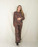 Conjunto de maternidad Mayte, rojo corrugado