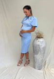 Vestido de maternidad, Anastacia azul neopreno corto