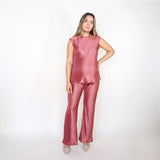 Conjunto de maternidad Mayte, rosa corrugado