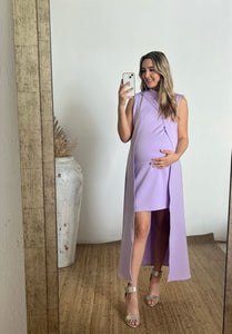 Vestido Elena lila de maternidad