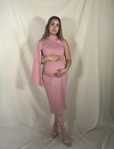 Vestido de maternidad Carola, rosa fuerte corto