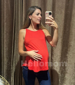 Blusa de maternidad roja