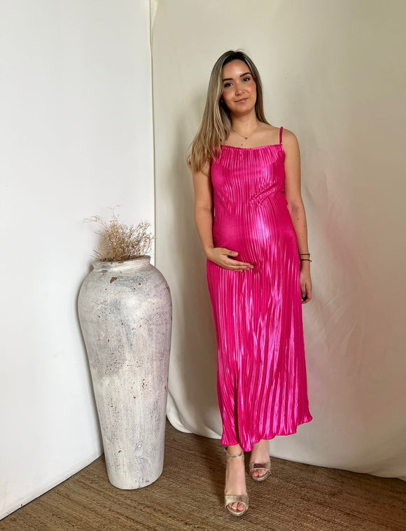 Vestido de maternidad Paloma, rosa rayas
