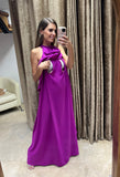 Vestido Ariel de maternidad y lactancia color mulberry XG