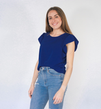 Blusa lactancia Andy, azul marina