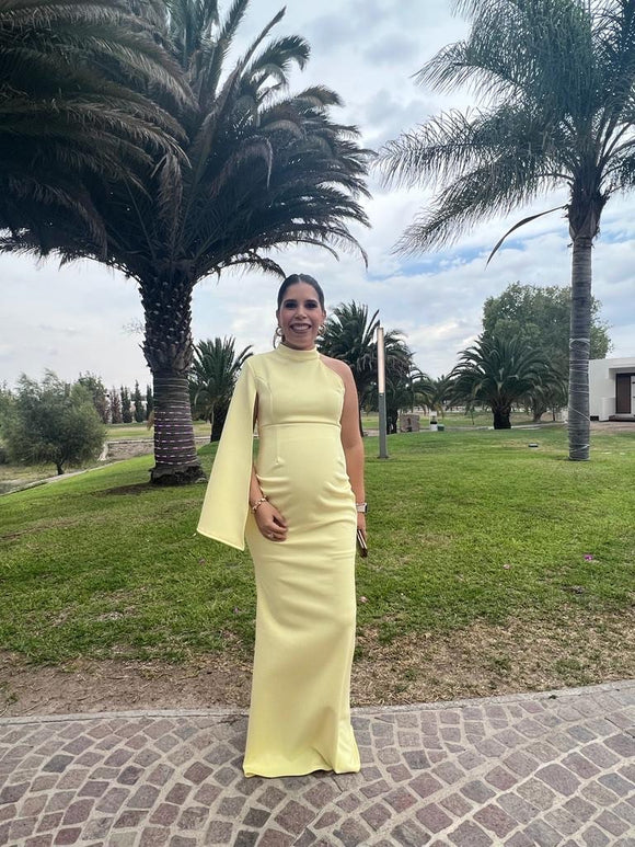 Vestido de maternidad Carola, amarillo