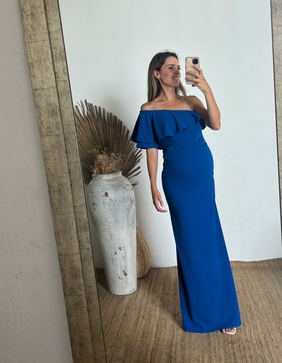 Vestido de maternidad, Astrid azul vivo CH