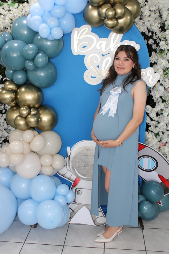 Vestido de maternidad, Elena azul polvo