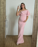 Vestido de maternidad Astrid, Rosado claro neopreno