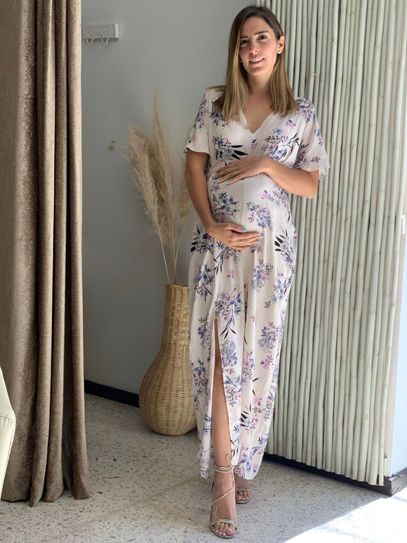 Vestido de maternidad, Love ivory flores M