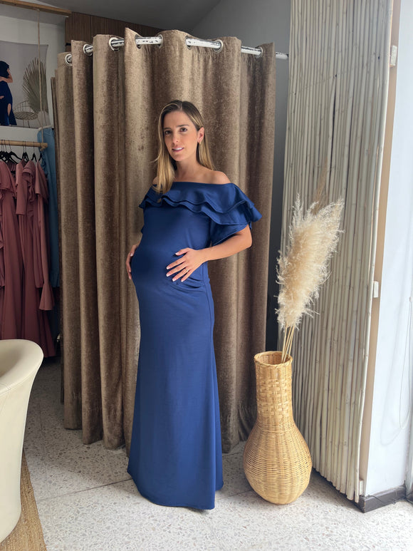 Vestido de maternidad, Alejandra azul marino