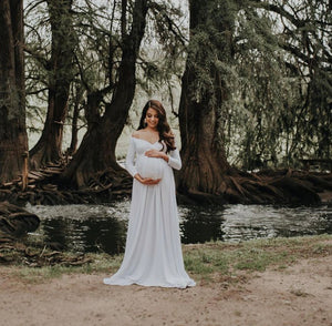 Vestido de maternidad sesión blanco, Alberta M