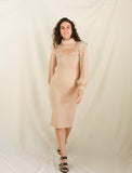Vestido de maternidad, Maribel beige lentejuelas M