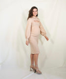 Vestido de maternidad, Maribel beige lentejuelas M