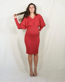 Vestido de maternidad, Simone rojo rayitas