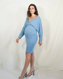 Vestido de maternidad, Raquel azul rayitas