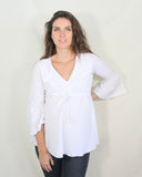 Blusa de maternidad, loretta blanca