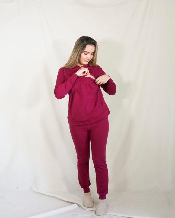 Pants de maternidad y lactancia fucsia