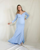 Vestido de maternidad Ritta, azul cielo neopreno