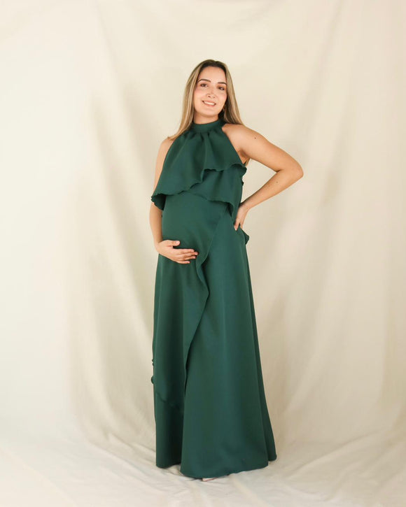 Vestido Ariel de maternidad y lactancia verde medellín