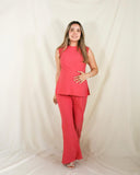 Conjunto de maternidad Mayte, rosa coral fuerte