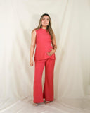 Conjunto de maternidad Mayte, rosa coral fuerte
