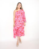 Vestido de maternidad Ilya rosa flores rojas