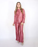 Conjunto de maternidad Mayte, rosa corrugado CH y M